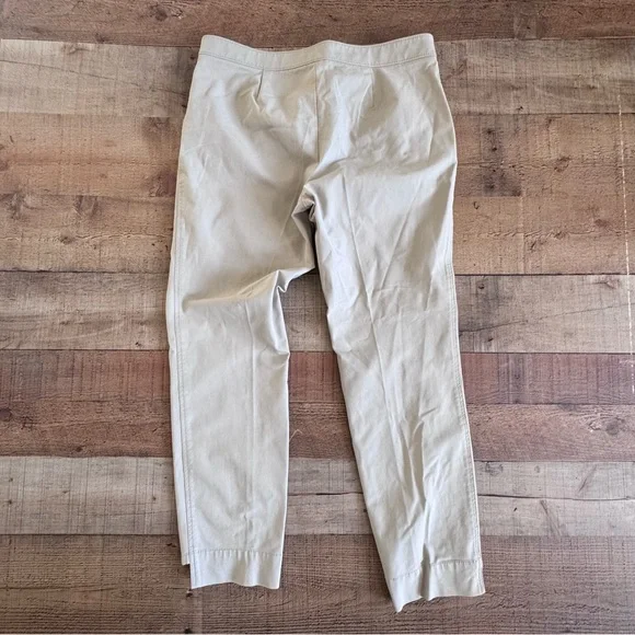 Lafayette 148 NY MANHATTAN Cigarette Ankle Pants Cream Size 6